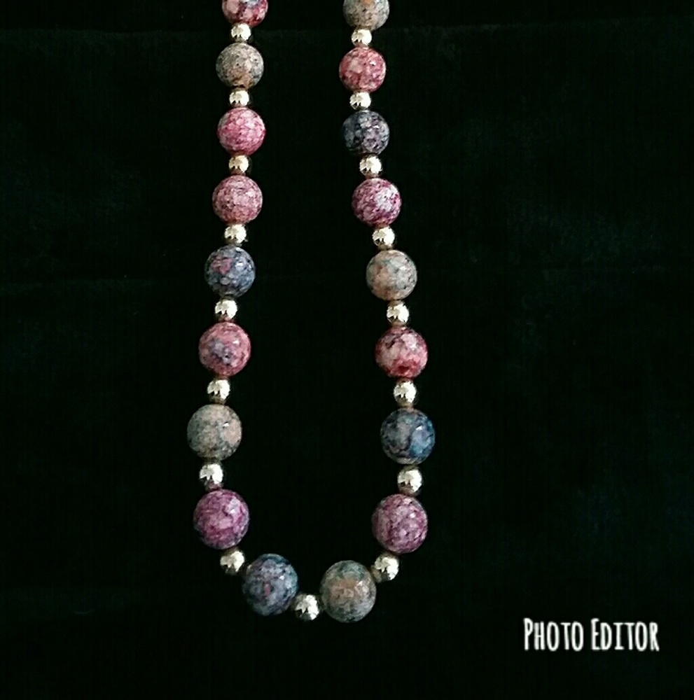 Marble stone necklace